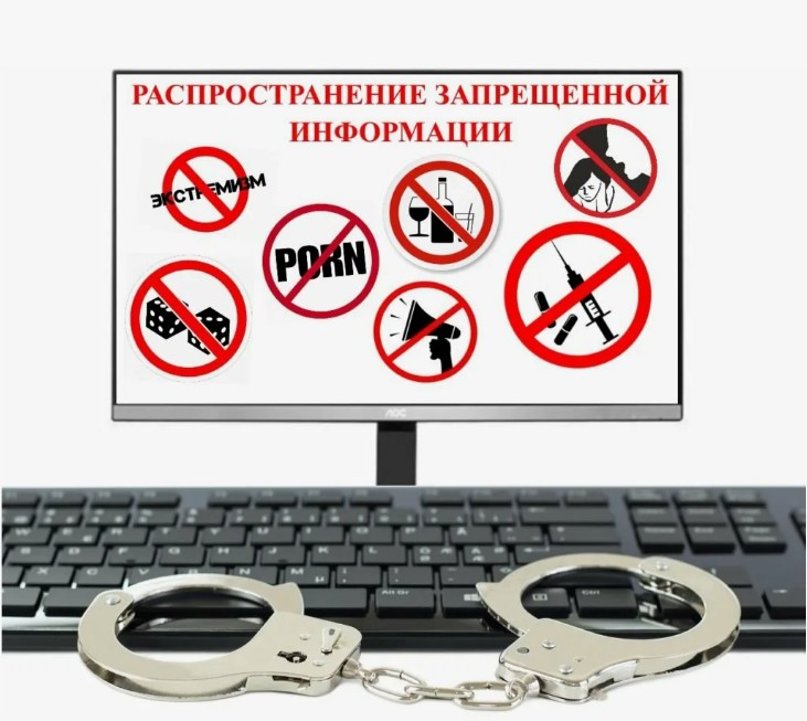 Алгоритм действий при выявлении факта распространения запрещенной информации.